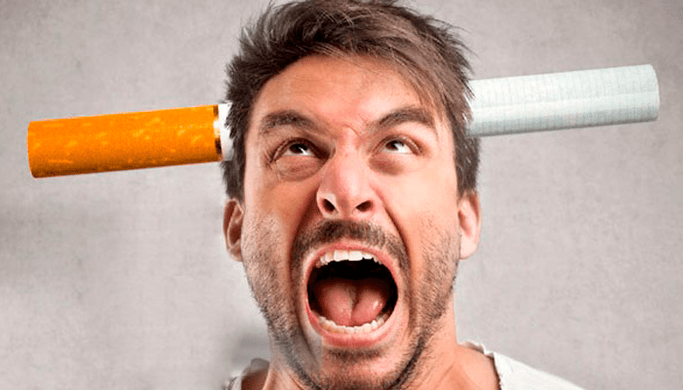 Дратівливість під час синдрому відміни куріння у чоловіка